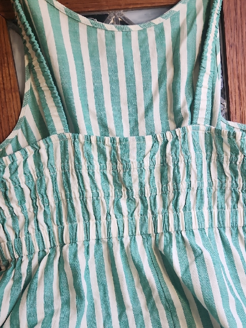 Green and White Striped Maxi Dress - Picture 9 of 11